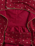 Dogs' Maroon And Gold Silk Blend Dress